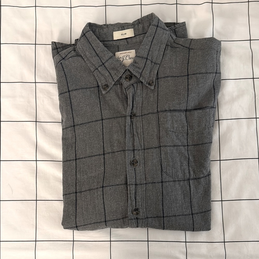 J. Crew Gray Casual Button Down Shirt